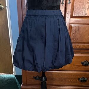 Lillie Navy Blue Bubble Hem Skirt